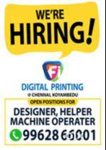 Graphic designer, Machine Operator, Helper