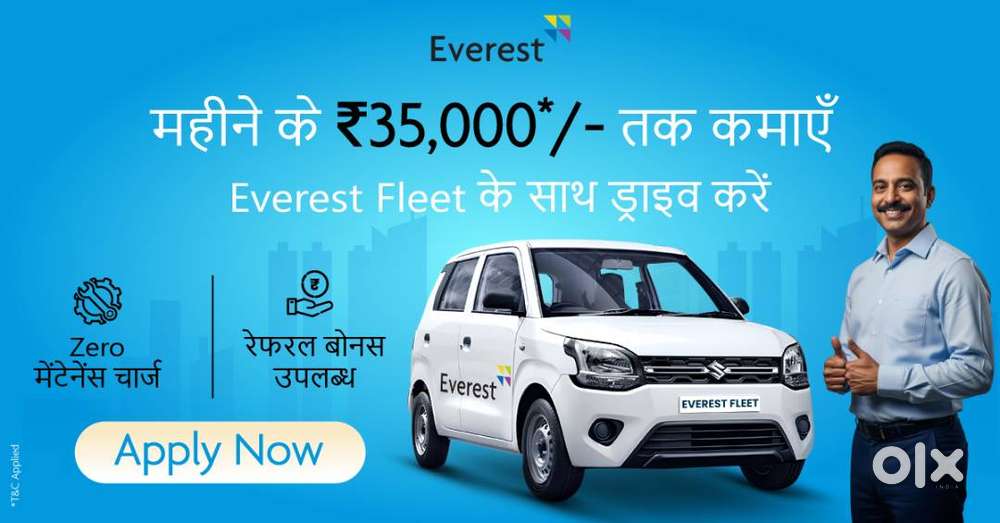 Everest Fleet ki cars Uber pe chalane ke liye driver chahiye