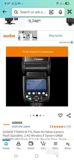 GODOX TT685II-N TTL Flash for Nikon Camera Flash Speedlite, 2.4G