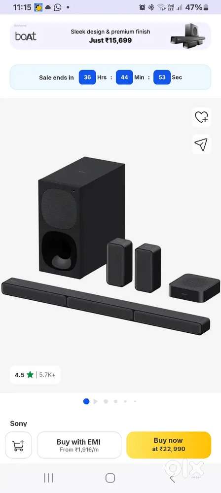 Sony S40r Home theater 18000 fixed