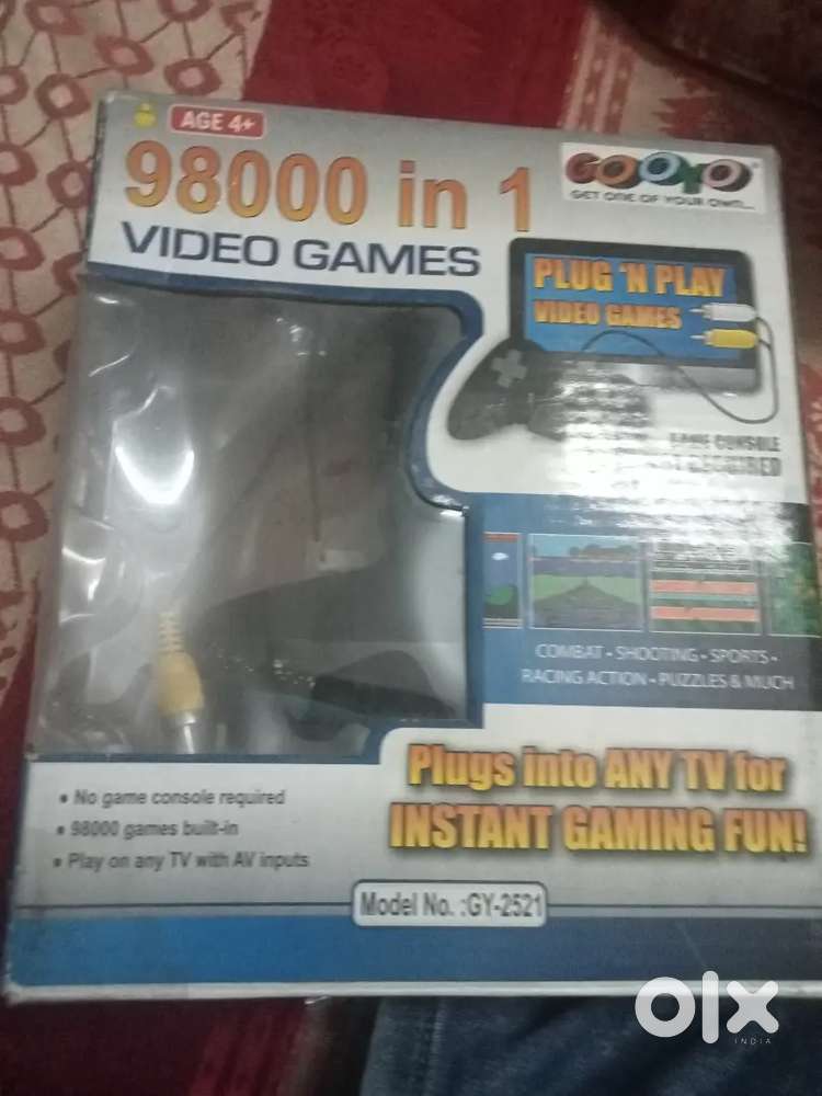 98000 games in one tv attached