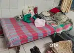 One bed, 2 showcase, shoe stand, utensils rack, 3 storage units,