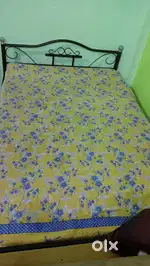 Iron 4 X 5 Metal Cot Bed, with wooden sheet