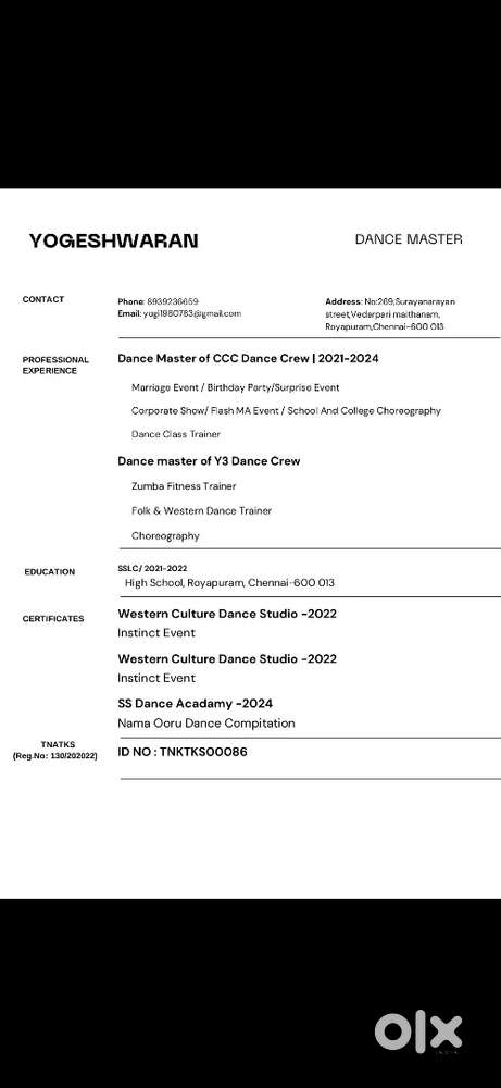 Western dance teacher