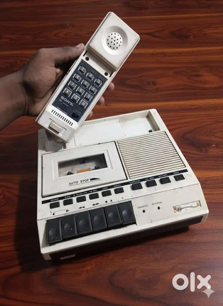 Rare telephone with cassette recorder radio antique vintage