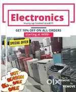 40% offf on used product Refrigerator and washing machine with cod