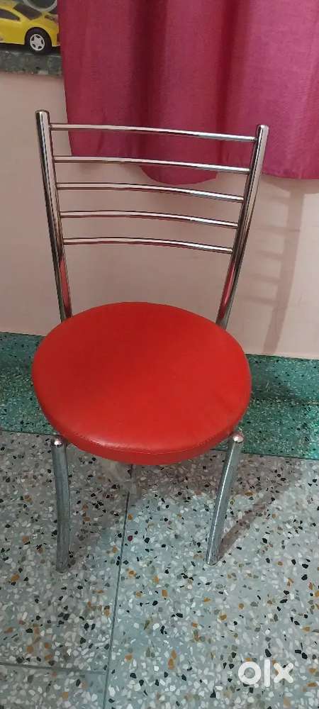 plastic and steel chair