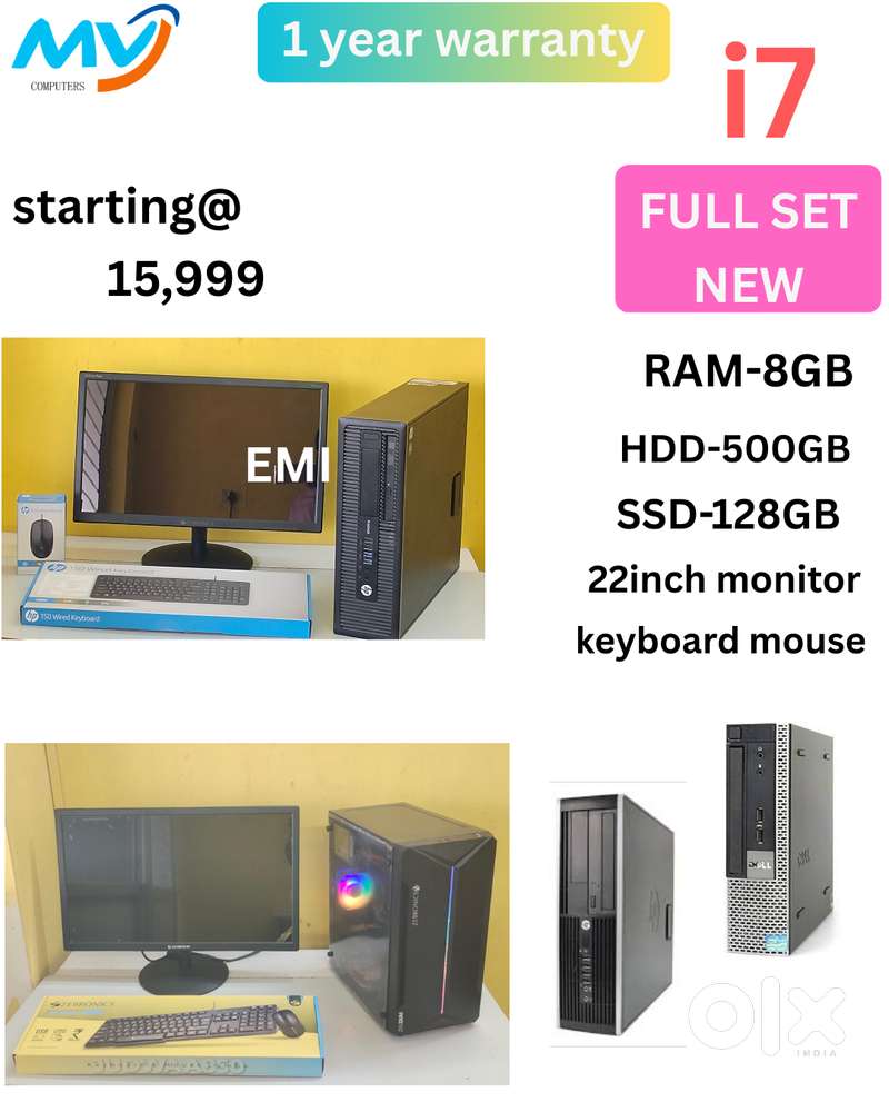 Branded FULL SET  CPU - i7 Process  Graphics  Keyboard Mouse
