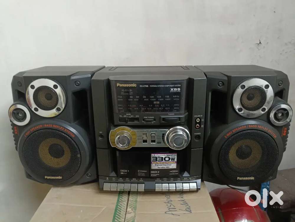 Vintage Panasonic Japan Stereo Radio Double Cassette Tape Recorder.