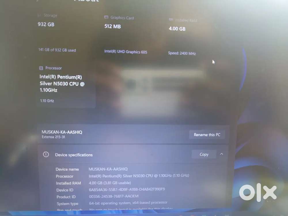 Acer Pentium Silver n5030