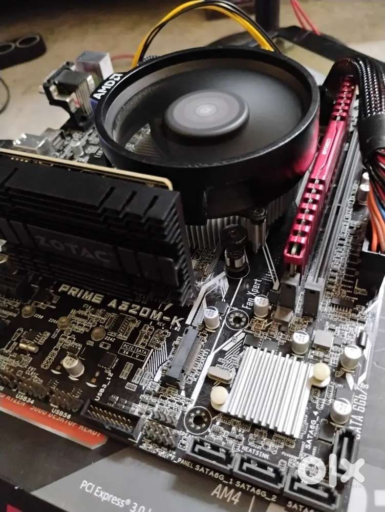 Ryzen 3 1200, asus a320mk, zotac 710 graphics card, cooler master psu