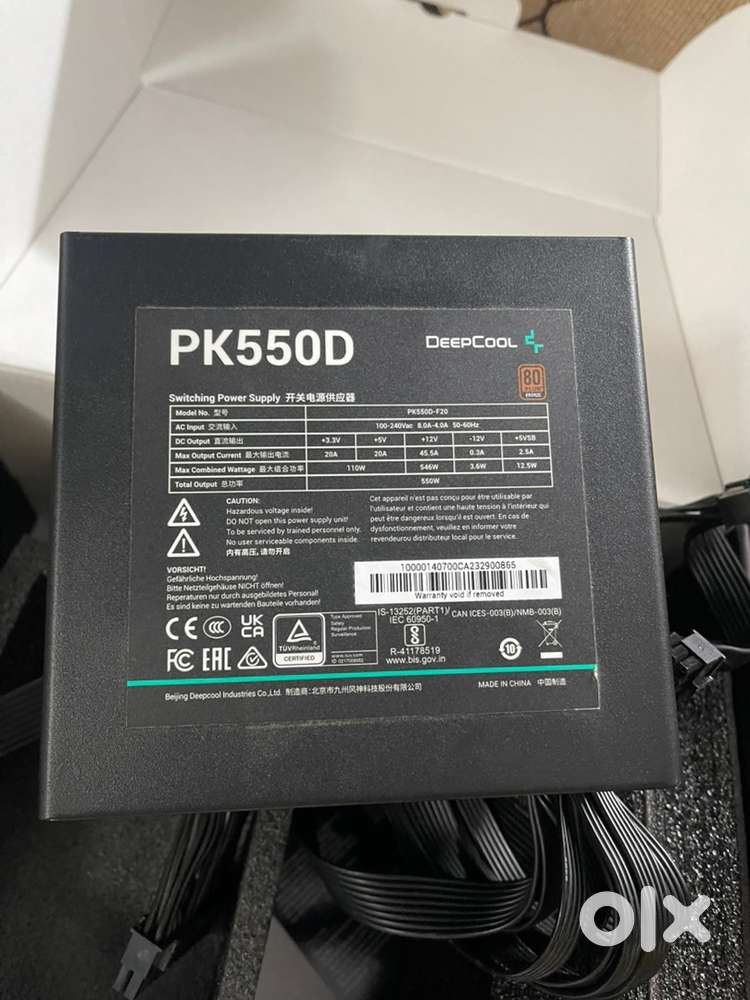 550 watts SMPS new condition Deep cool