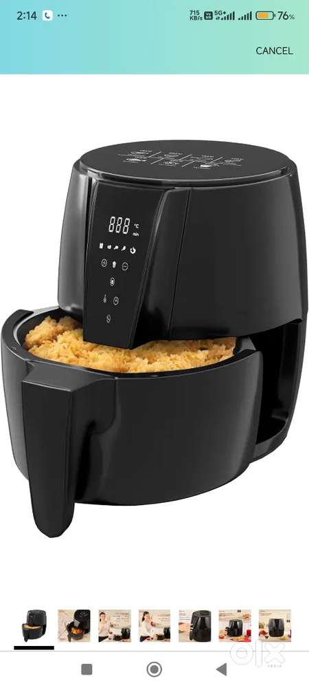 Brand new lifelong Air fryer 4.2 liters Only 4 days old with bill box