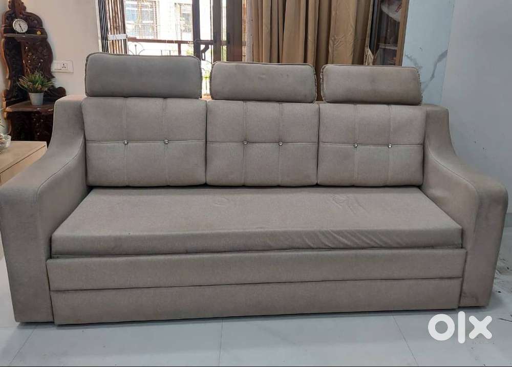 Like-New Sofa Cum Bed + 2 Sofa Chairs Set available for Sale.