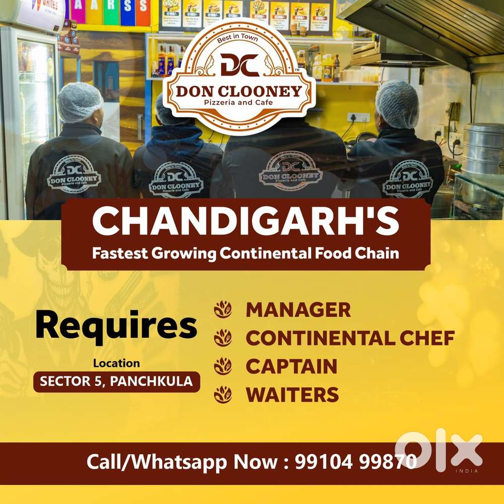 Conti Chef/Manager/Waiters/Helpers. Immediate. Boys, Girls