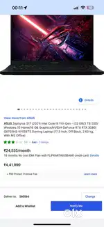 Asus zephyrus S17 Rtx3080, 3TB SSD