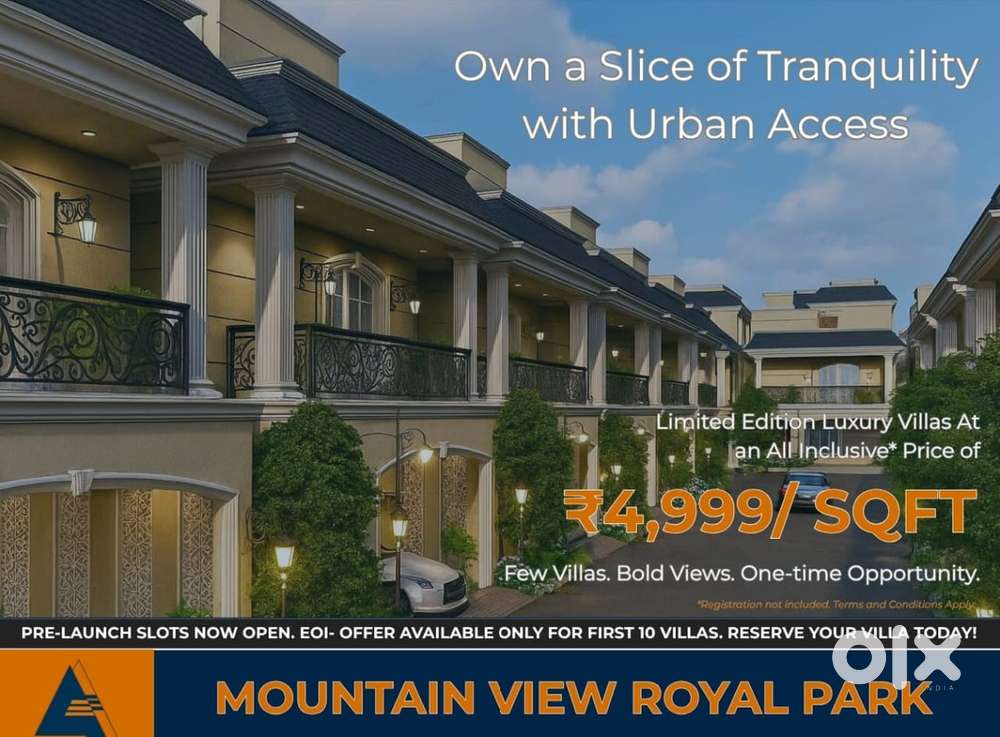 Villa with traffic less road, bang on highway