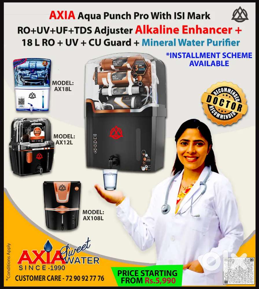 BRAND NEW AXIA   WATER PURIFIER PRICE STARING@5990