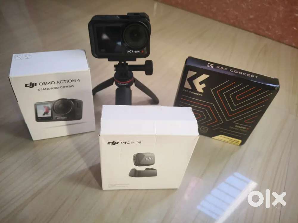 Dji Action 4 With Trio Set (Dji mic mini, tripod and lenses)