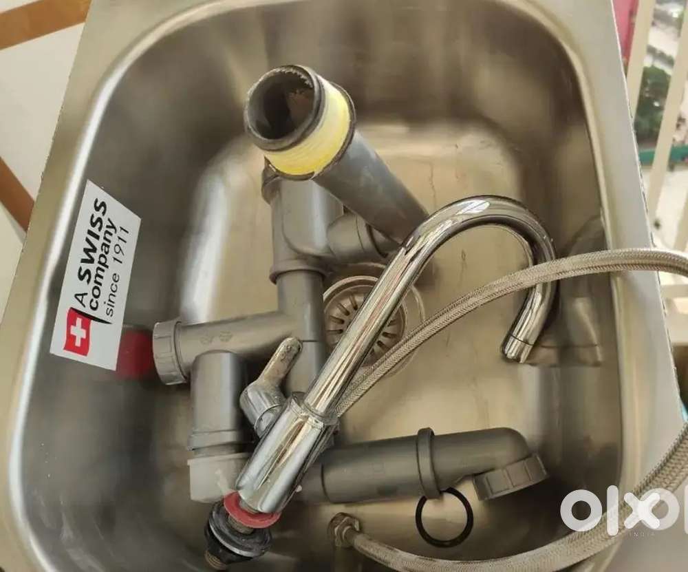 Branded Stainless steel new sink and tap with branded fittings