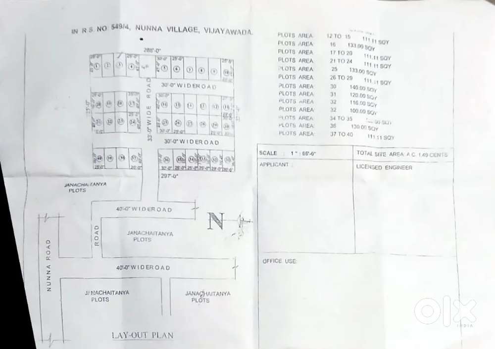 ఇన్వెస్ట్మెంట్ site నియర్ జానచైతన్య లేఔట్ nunna