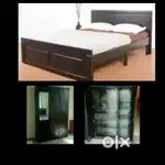 New 4*6 wooden double cot mattress 7555 free delivery
