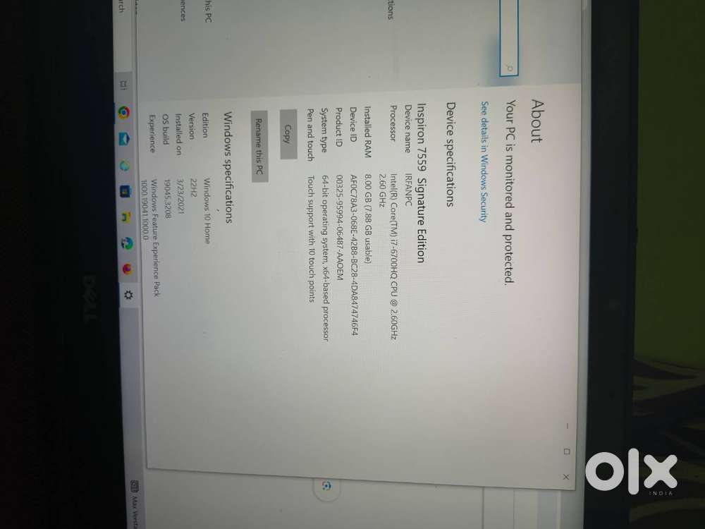 Dell Touch I7 Laptop