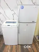 Samsung double door refrigerator and fully automatic washing machine