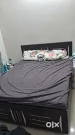 Double bed box without mattress.
