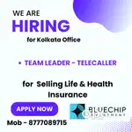 Tele caller required at kolkata office for selling insurance