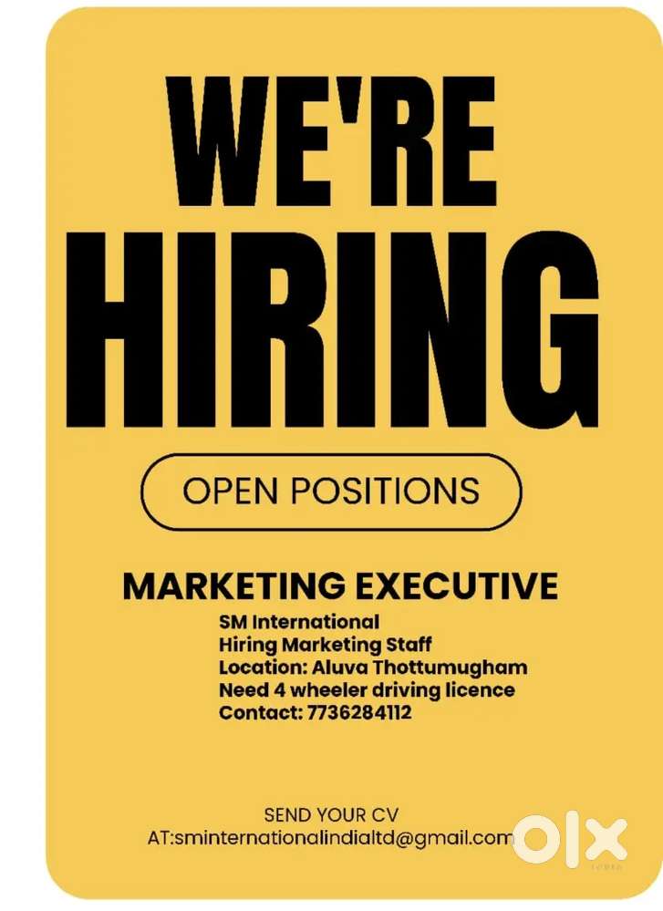 SM International  
Hiring Marketing Staff