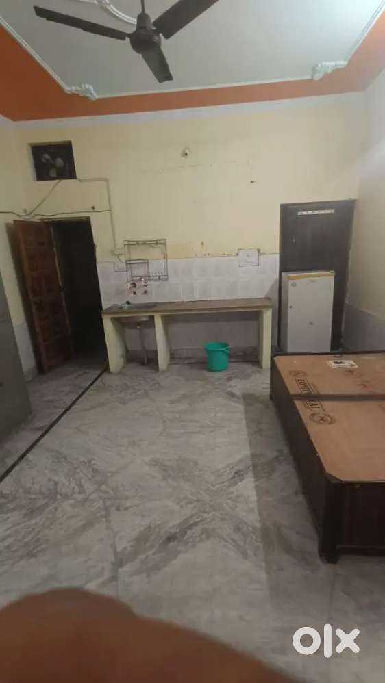 One room with attached toilet and bathroom.