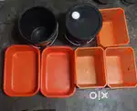 Plastic  2 backets 2 tub 3 veg backet s