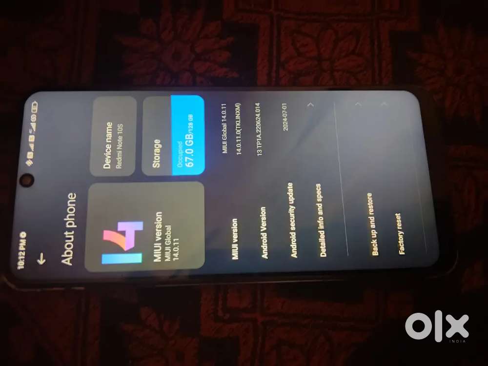 Redmi note 10s (only mobile)working condition.
