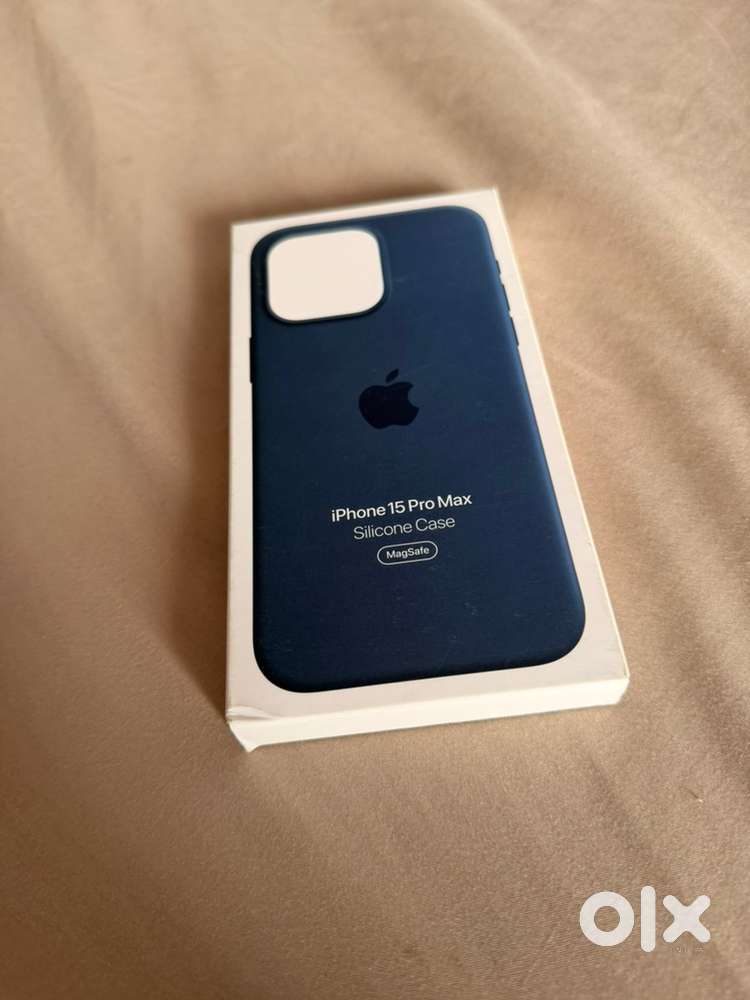 Original Apple Silicon Case Blue - 15 Pro Max