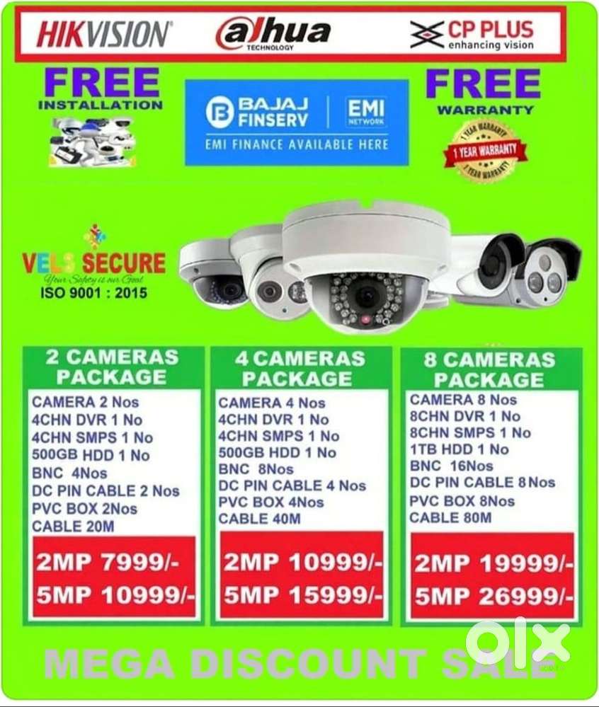 2MP  HIKVISION   CCTV CAMERA   DAY & NIGHT VISION MEGA FESTIV