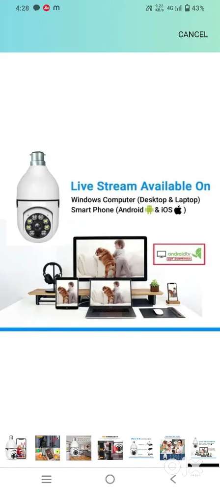 Wifi camera bulb holder wala new he
