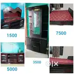 Urgent sell,Queen size metal bed,Dressing table,tvunit,wooden mandir