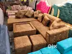 Brand new sofa L safe with 1 center table 2 puffy