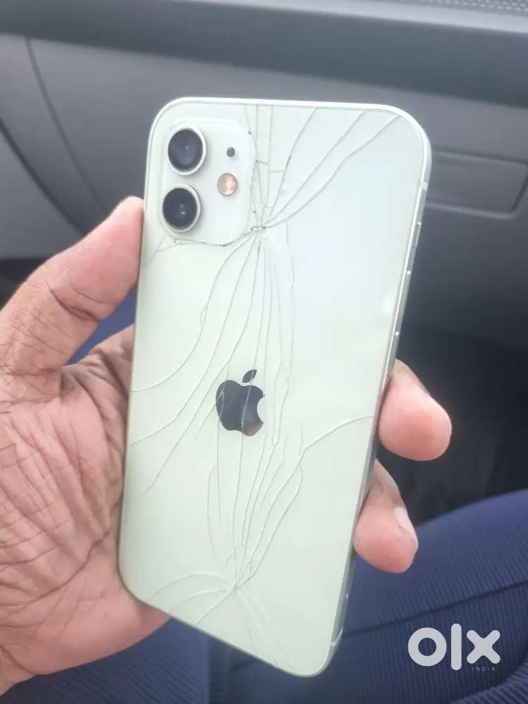 I phone 12 5g. Battery replaced black glass cracked