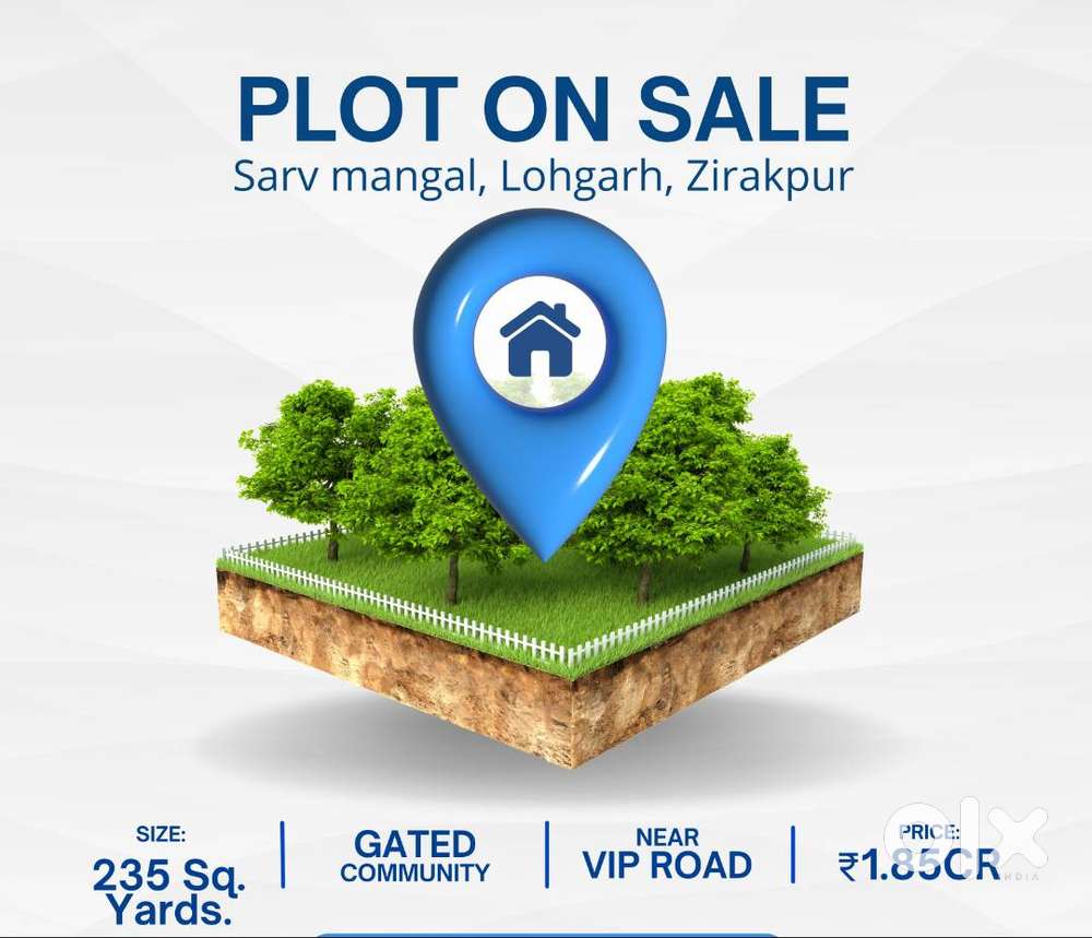 235 Sq.Yd East-Facing Plot – Sarv Mangal Society Zirakpur