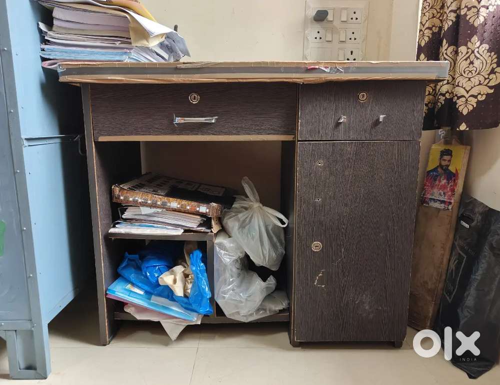 Bed,Reading Table, Brown Colour, With FREE tipai,