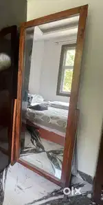 Selling full length mirror with solid wood frame