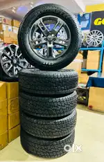 18|inch Mahindra Thar OEM Alloys with Ceat Tyres set of 4 lite used
