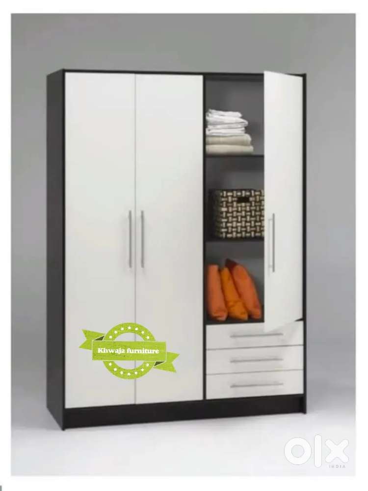 Khwaja furniture. Stylish wardrobe. Bajaj finance available