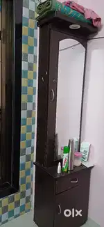 Wooden dressing cupboard with mirror