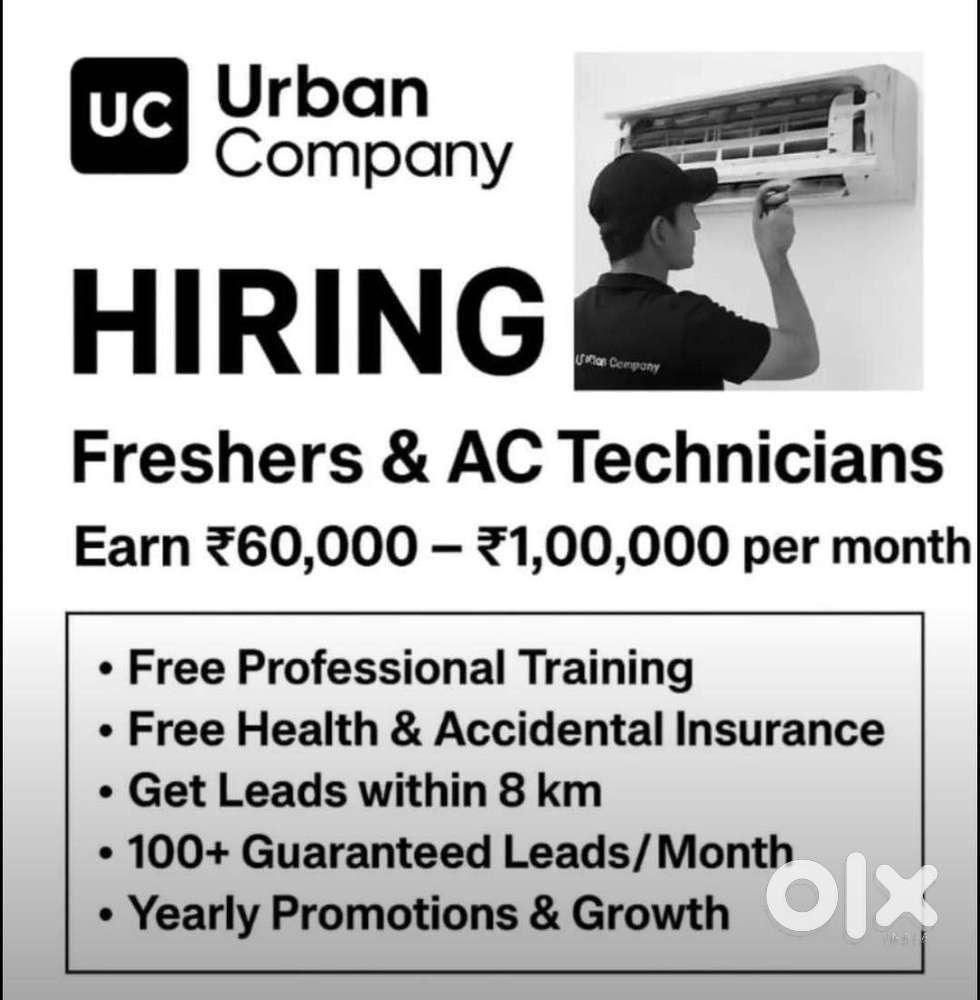 Urban Company Hiring AC Technicians & Freshers