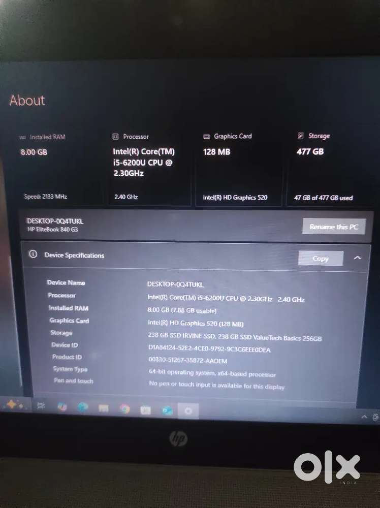 Laptop hp windows 9
