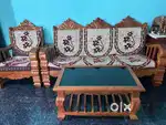 5 seater Wooden Sofa with teapoy
