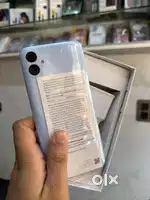 Samsung a04e ice blue just box open with bill